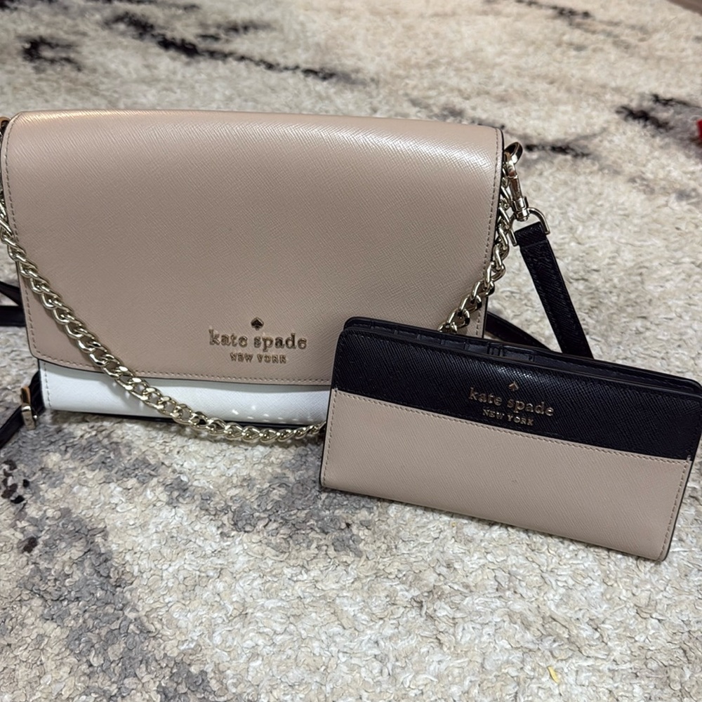 Kate Spade Carson Crossbody Purse + Staci Bifold Wallet